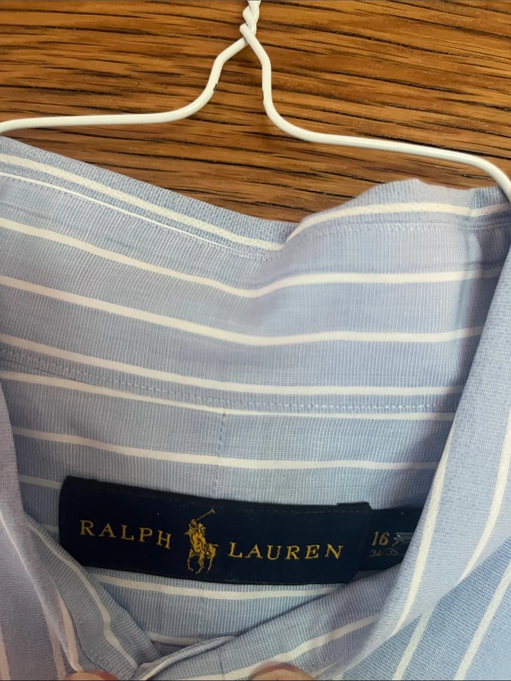 Polo by Ralph Lauren Light Blue & White Pinstripe Button-Down Shirt